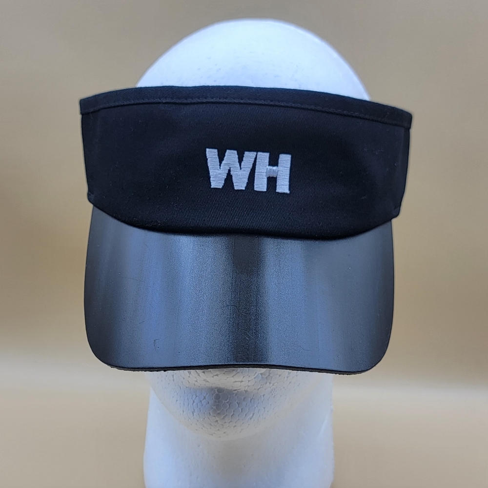 Waffle House Visor Black White Embroidered Logo WH Adjustable Cook Employee